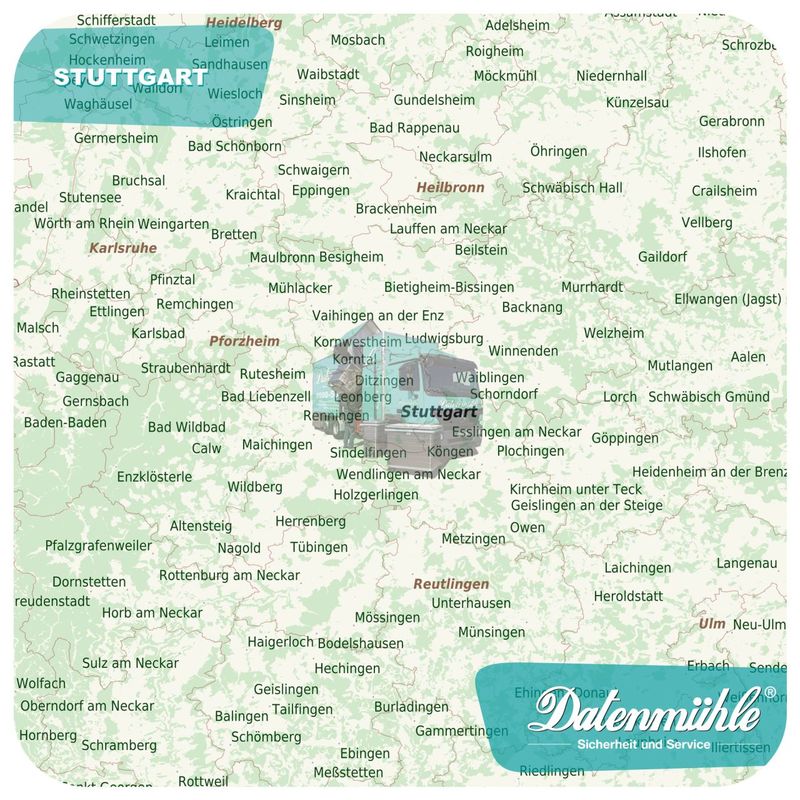 Datenmühle GmbH - Einzugsgebiet Stuttgart